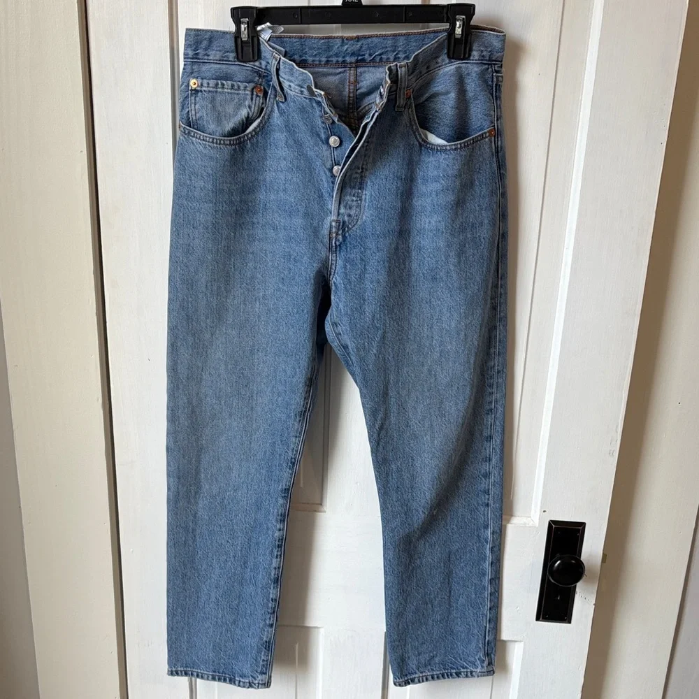 Levi's Big E Repro Classic 501 Blue Straight Jeans